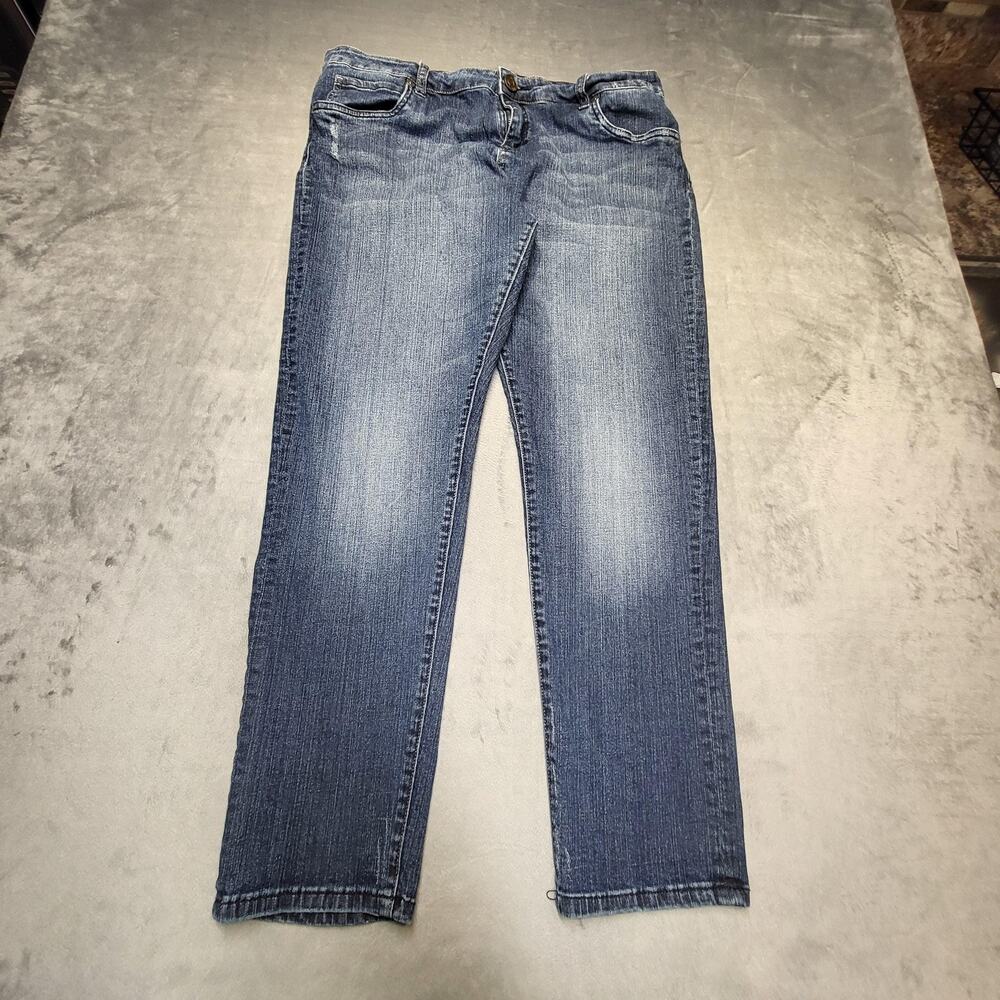 Bullhead Jeans Womens 14 Blue Katy Boyfriend Relaxed Stretch Medium Wash Denim